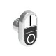 LPSB7124 LOVATO Double Metal Pushbutton with 2 standard pushbuttons with symbol I-0 White/Black