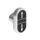 LPSB7191 LOVATO Double Metal Pushbutton with 2 standard pushbuttons with symbol ↑-↓ Black/Black