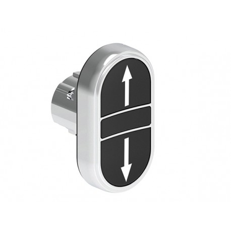 LPSB7191 LOVATO Double Metal Pushbutton with 2 standard pushbuttons with symbol ↑-↓ Black/Black