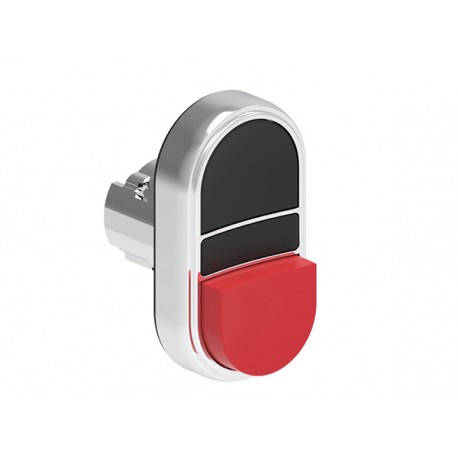LPSB7212 LOVATO Double Metal Pushbutton with 1 protruding button and 1 grade Black/Red