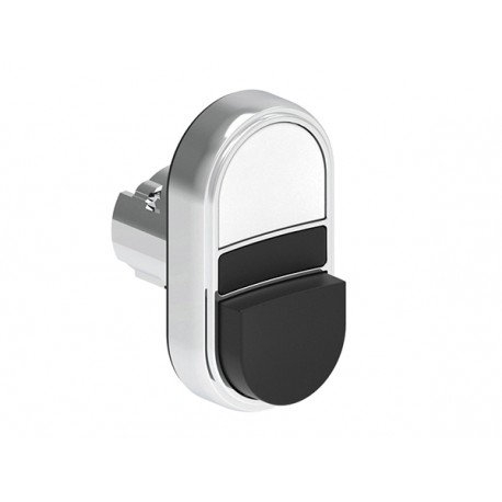 LPSB7214 LOVATO Double Metal Pushbutton with 1 protruding button and 1 white/black grade