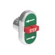 LPSB7365 LOVATO Triple Metal Pushbutton with →-STOP-← Green/Red/Green symbol