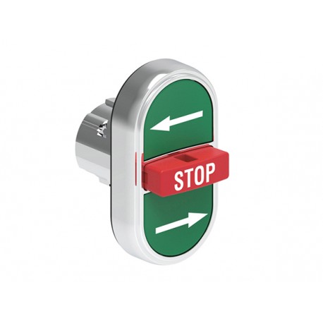 LPSB7365 LOVATO Triple Metal Pushbutton with →-STOP-← Green/Red/Green symbol