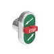 LPSB7375 LOVATO Botão de empurrão de metal triplo com →-STOP-← símbolo verde/vermelho/verde