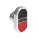 LPSBL7112 LOVATO Double Metallic Luminous Pushbutton with 2 standard pushbuttons Black/Red