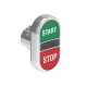 LPSBL7133 LOVATO Double Metallic Luminous Pushbutton with 2 STAR/STOP Green/Red flush pushbuttons