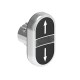 LPSBL7191 LOVATO Double Metallic Luminous Pushbutton with 2 standard pushbuttons with symbol ↑-↓ Black/Black