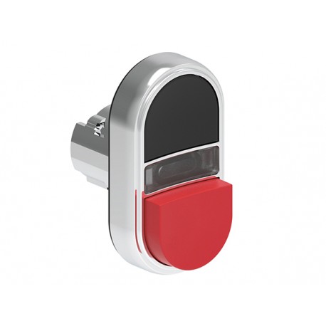 LPSBL7212 LOVATO Double Metallic Luminous Pushbutton with 1 protruding button and 1 grade Black/Red