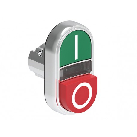 LPSBL7223 LOVATO Double Metallic Luminous Pushbutton with 1 protruding button and 1 grade I-0 Green/Red