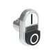 LPSBL7224 LOVATO Double Metallic Luminous Pushbutton with 1 protruding button and 1 grade I-0 White/Black