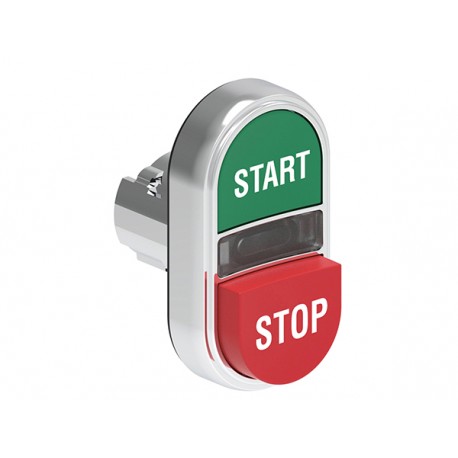 LPSBL7233 LOVATO Double Metallic Luminous Pushbutton with 1 protruding button and 1 STAR/STOP Green/Red grade
