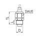 ESSKV 25 EMV-S RW 10106140 WISKA Glândulas de cabo inoxidável. AISI 303, IP68 para EMC (anel interleaven), f..