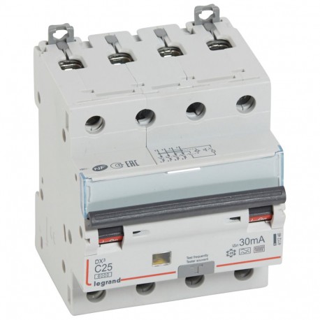 411246 LEGRAND Маг диф 4П 30мА DX3 на С25 F-типа