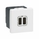 077590 LEGRAND MO-BASE USB C+C 3A 15W 2M BL