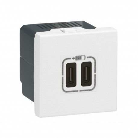 077590 LEGRAND МО-БАЗА ПО USB С+С 3А 15ВТ 2М БЛ