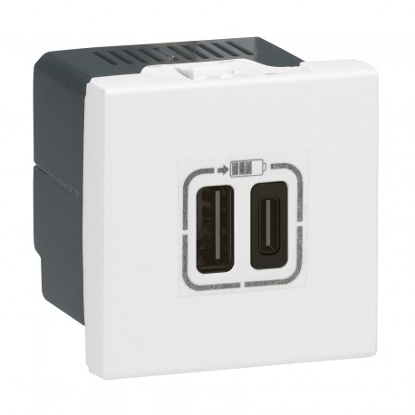077592 LEGRAND MO-BASE USB A+C 3A 15W 2M BL