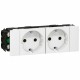 077202 LEGRAND МО-БАЗА 2X2P+Т БЛ АВТ DLP С КР