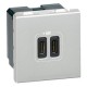 079390 LEGRAND MO-BASE USB C+C 3A 15W 2M PER IL