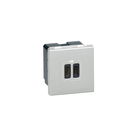 079390 LEGRAND МО-БАЗА ПО USB С+С 3А 15ВТ 2М К