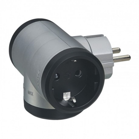 050664 LEGRAND ADATTATORE 3X2P+T ANTERIORE ALU