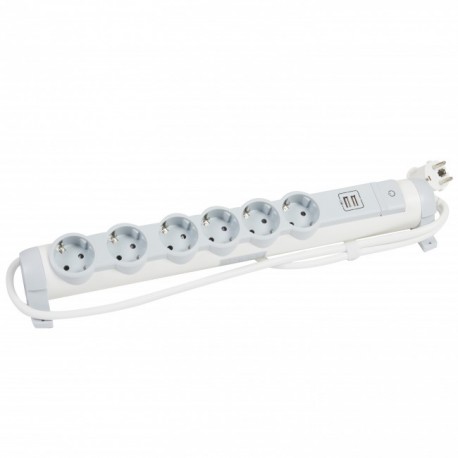 694617 LEGRAND B. MÚLT C&S 6X2P+T 1,5M USB