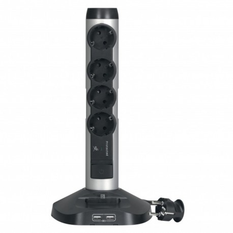694625 LEGRAND BASE VERTICALE 4X2P+T REP. WIFI