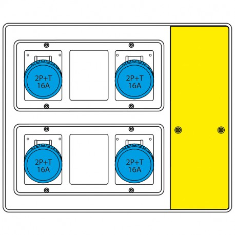656.9024-614 SCAME MBOX2 FÜR CAMPING MIT 4 EUREKA-BUCHSEN
