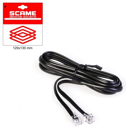 999.10724 SCAME CORDONE LIN.2MT 2 PLUG 6/4 NR
