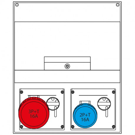 671.3520-75 SCAME PAINEL DE DISTRIBUIÇÃO IP66 32A 400V