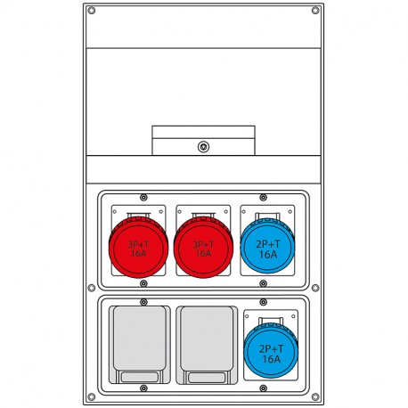 670.6566-111 SCAME CUADRO DE OBRA IP66 16A 400V AC