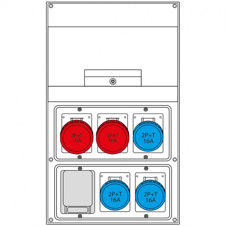 670.6566-129 SCAME ENSEMBLES DE CHANTIER (EC) IP66 32A 400V