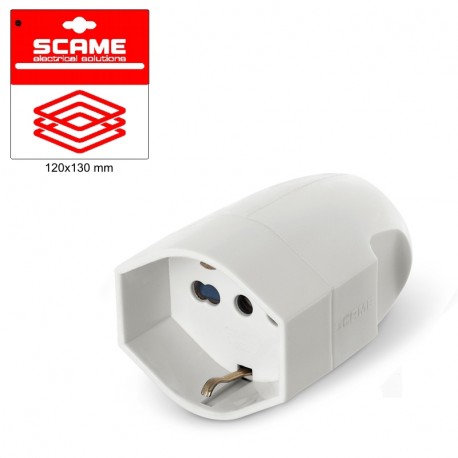 999.12085 SCAME PRESA MOBILE 2P+T 16A PLURISTANDARD