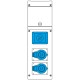 632.3006-054 SCAME PAINEL DE DISTRIBUIÇÃO IP44 16A 230V