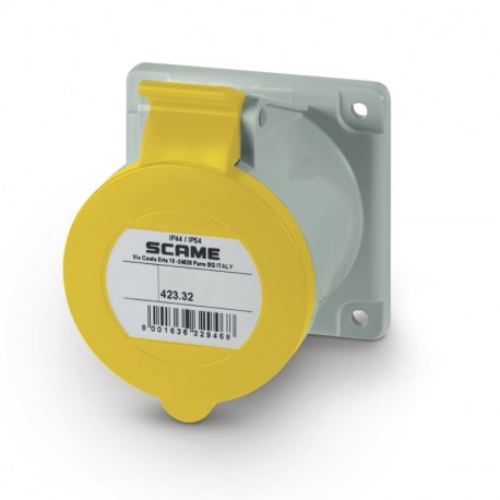 423.3260 SCAME FLUSH MOUNTING SOCKET IP44 2P+E 32A 4h