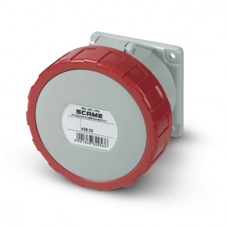 428.32665 SCAME FLUSH MOUNTING SOCKET IP66/IP67 3P+E 32A