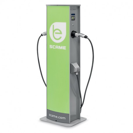 204.CA21R-T23T23 SCAME COLONNE CA 2 PRISES AVEC BLOC