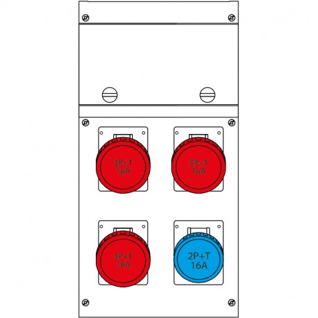 632.4500-007 SCAME PAINEL DE DISTRIBUIÇÃO IP66 16A 400V