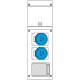 630.3506-054 SCAME PAINEL DE DISTRIBUIÇÃO ASC IP66 16A 230V