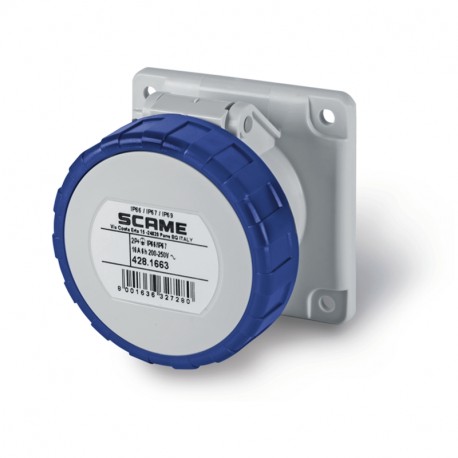 428.1663 SCAME PRESA DA INCASSO IP66/IP67 2P+T 16A 6h