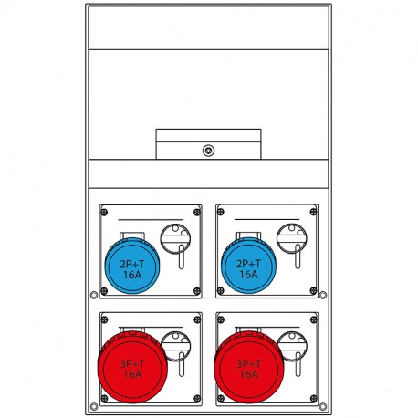 670.6046-03 SCAME ШКАФ СОБРАННЫЙ IP44 16A 400V