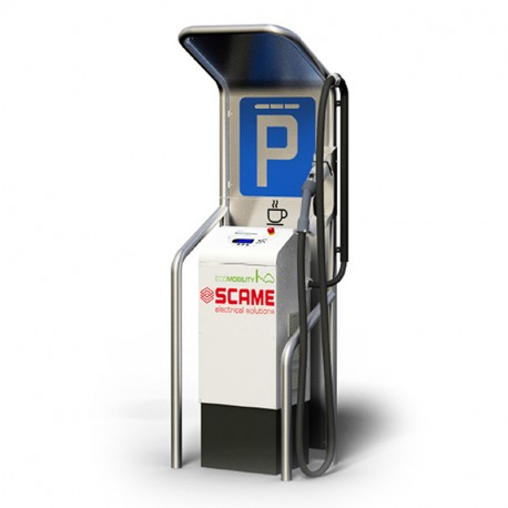 204.CC23L-CHT2 SCAME STATION FIXA Chademo with 18.3 kW+Type2 22kW