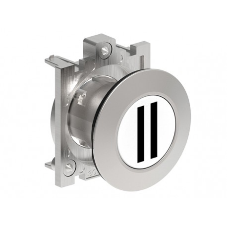 LPFB1128 LOVATO WHITE FLUSH MET. PULSANTE PIATTO II