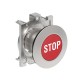 LPFB1134 LOVATO ROUGE FLUSH MET. ARRÊT À BOUTON-POUSSOIR PLAT