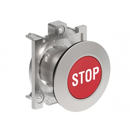 LPFB1134 LOVATO RED FLUSH MET.FLAT PUSH-BUTTON STOP