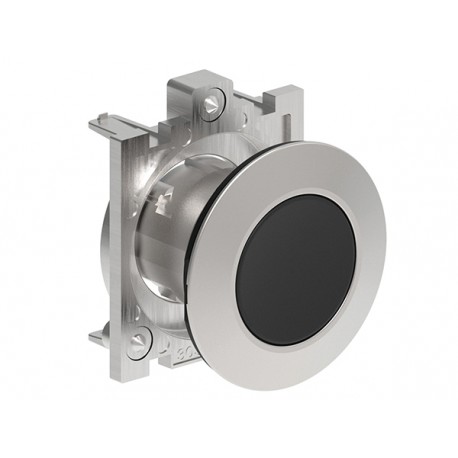 LPFQ102 LOVATO BLACK FLUSH PUSH-PUSH MET.FLAT BUTTON