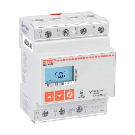 DMED301UL LOVATO 80A DIR. CONN. 3-PH ENERGY METER, RS485