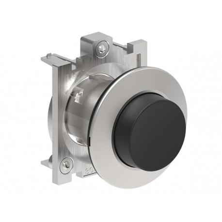LPFQ202 LOVATO NERO FLUSH ESTESO P-P MET. PULSANTE PIATTO