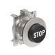 LPFB2132 LOVATO BLACK EXTENDED MET. ARRÊT À BOUTON-POUSSOIR PLAT
