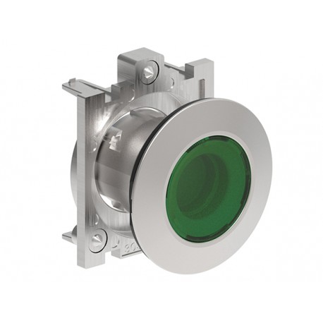LPFBL103 LOVATO ILL.GREEN FLUSH MET.FLAT PUSH-BUTTON