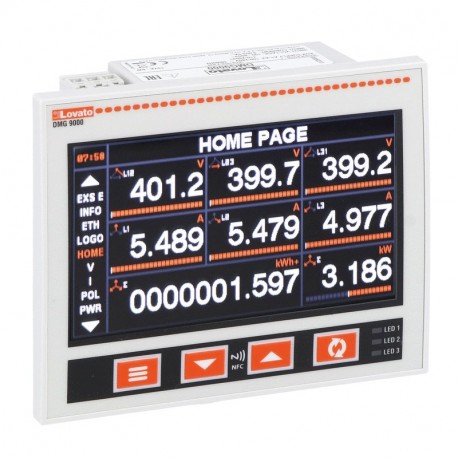 DMG9000 LOVATO Analizador de red LCD a color con RS485 y Ethernet, 100÷240VAC / 110÷250VDC
